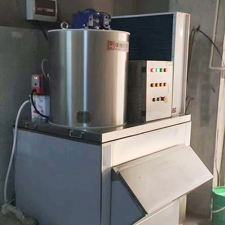 1吨不锈钢工业制冰机交付广东清远某超市使用